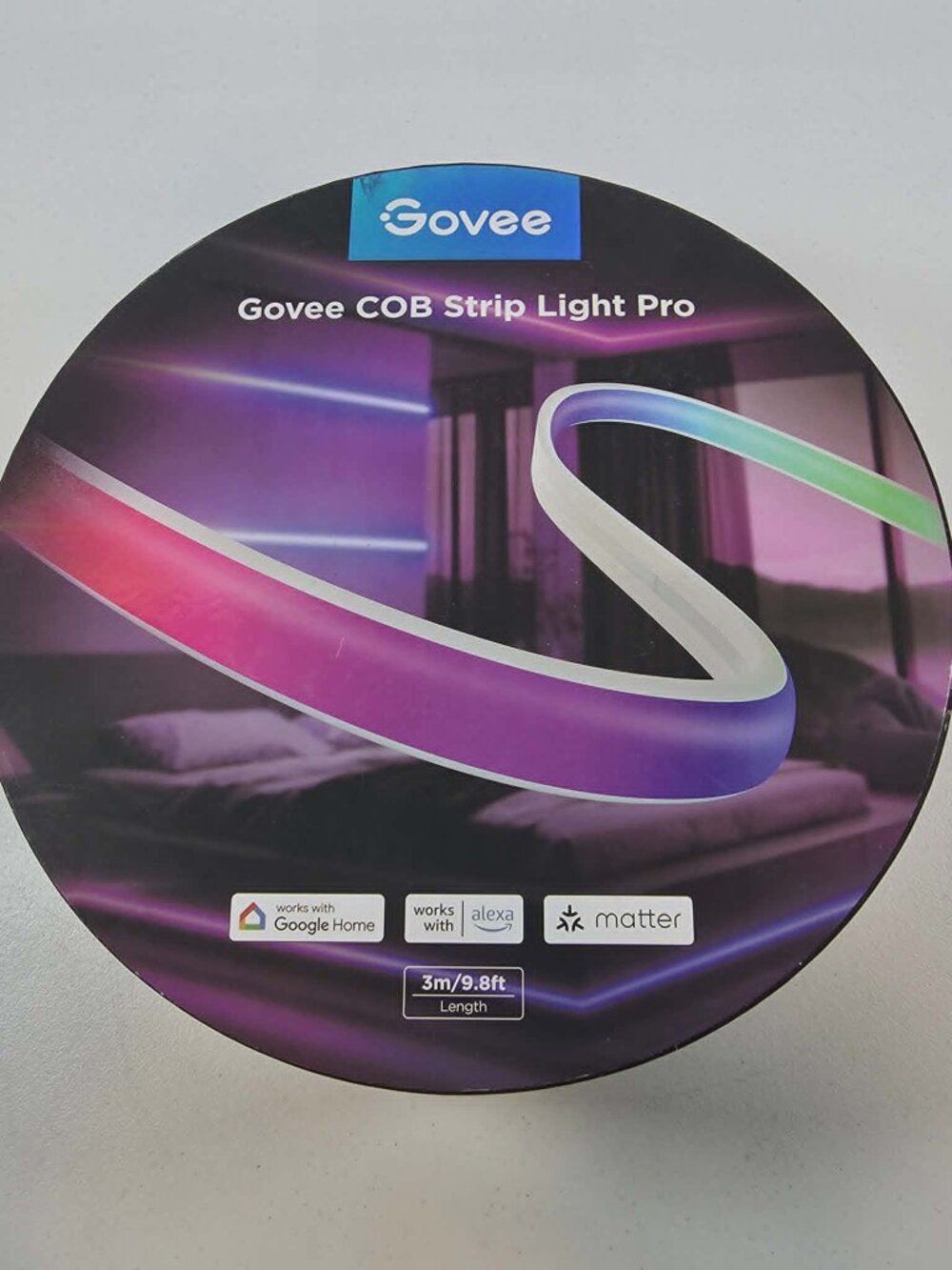 GOVEE COB LED STRIP LIGHT PRO 3m/9.8 FT. GOOGLE HOME ALEXA MATTER NEW OPEN BOX